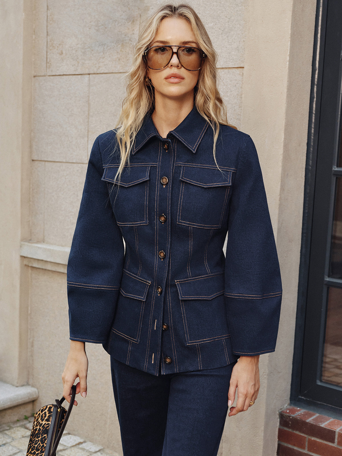 Fashionable Women's Distressed Cropped Denim Jacket - OutfitLondon