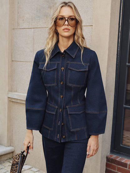 Fashionable Women's Distressed Cropped Denim Jacket - OutfitLondon