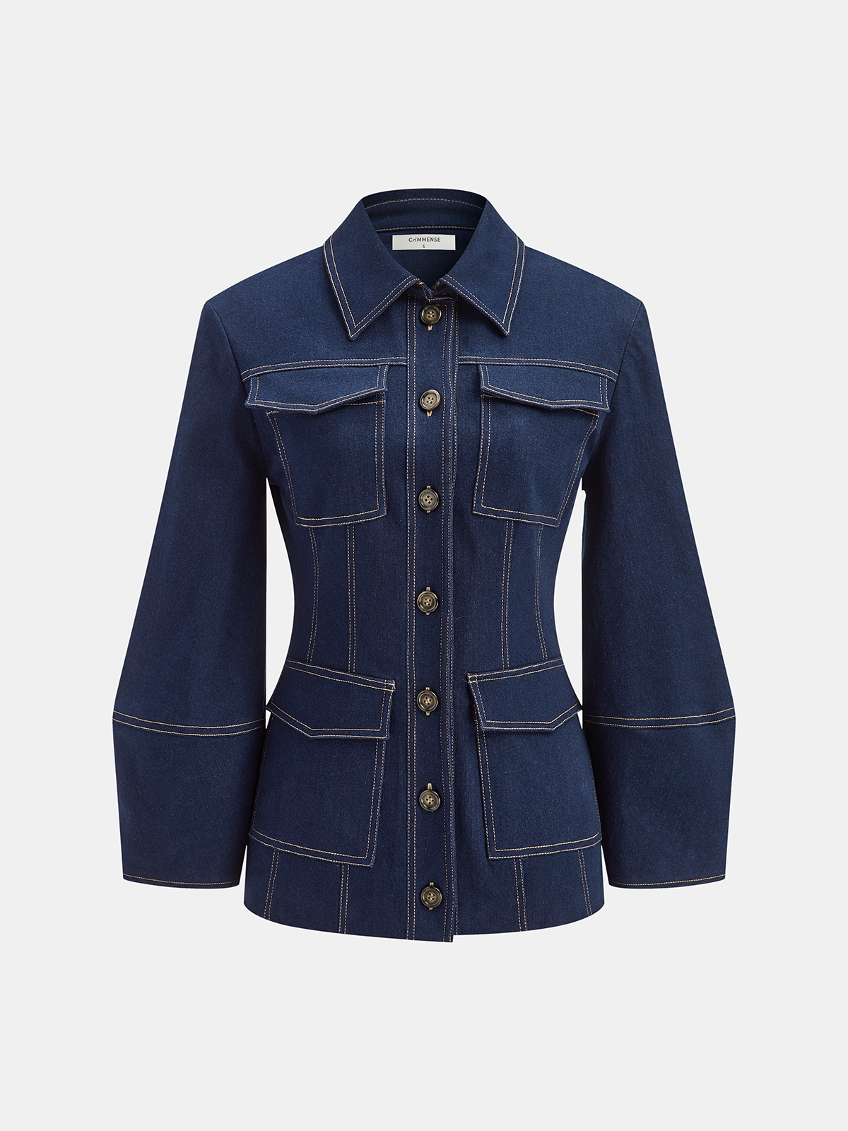 Fashionable Women's Distressed Cropped Denim Jacket