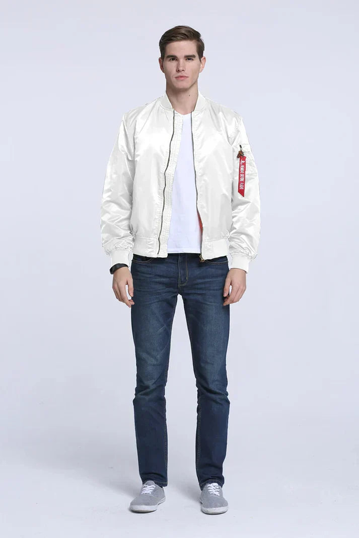 Flight Bomber Leather Jacket