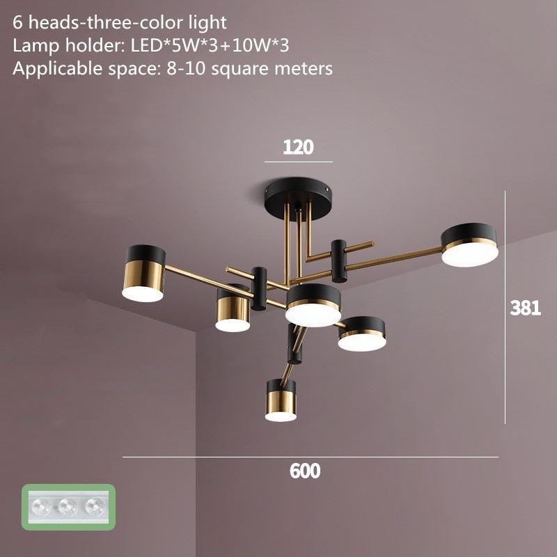 Elegant Gold Crystal Ceiling Chandelier