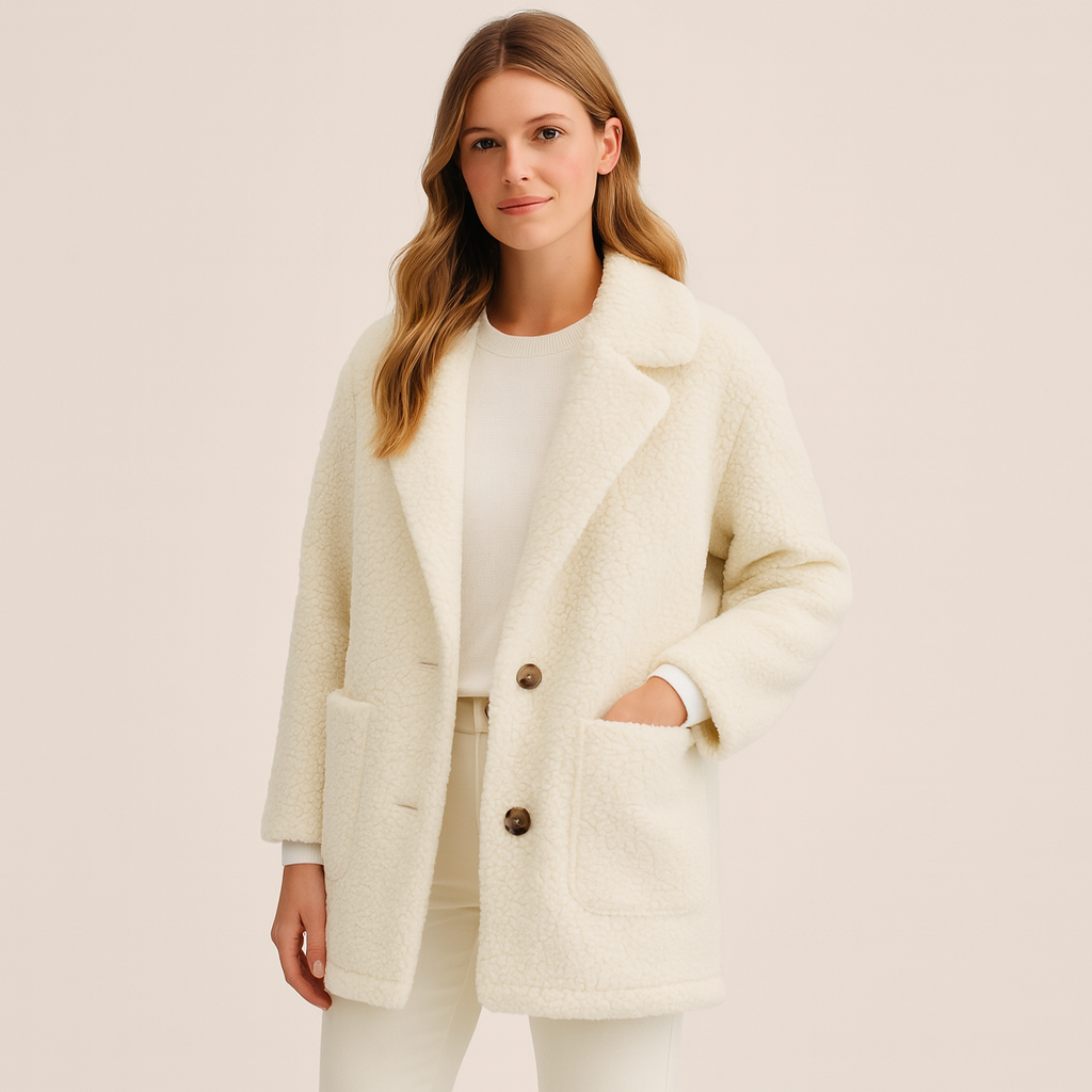 Classic Big Teddy Bear Coat for Ladies - OutfitLondon