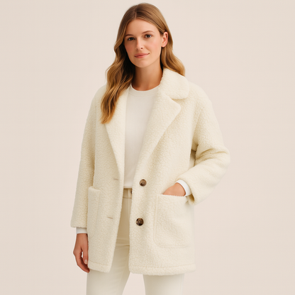Classic Big Teddy Bear Coat for Ladies - OutfitLondon