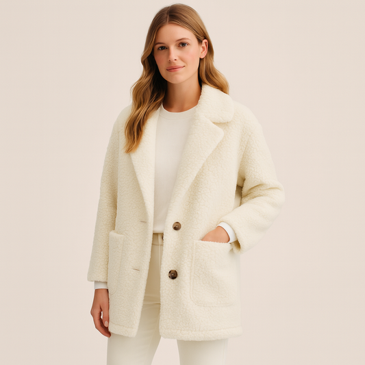Classic Big Teddy Bear Coat for Ladies - OutfitLondon