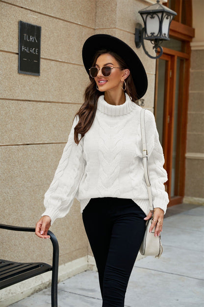 Chic Women's Knit Turtleneck Sweater