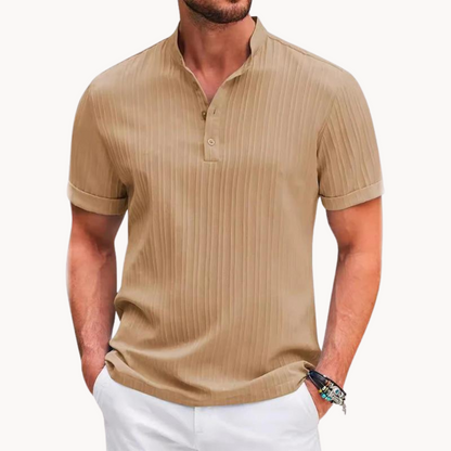 Relaxed Fit Casual Henley Shirt