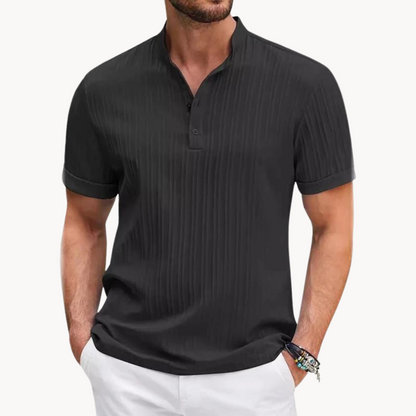 Relaxed Fit Casual Henley Shirt