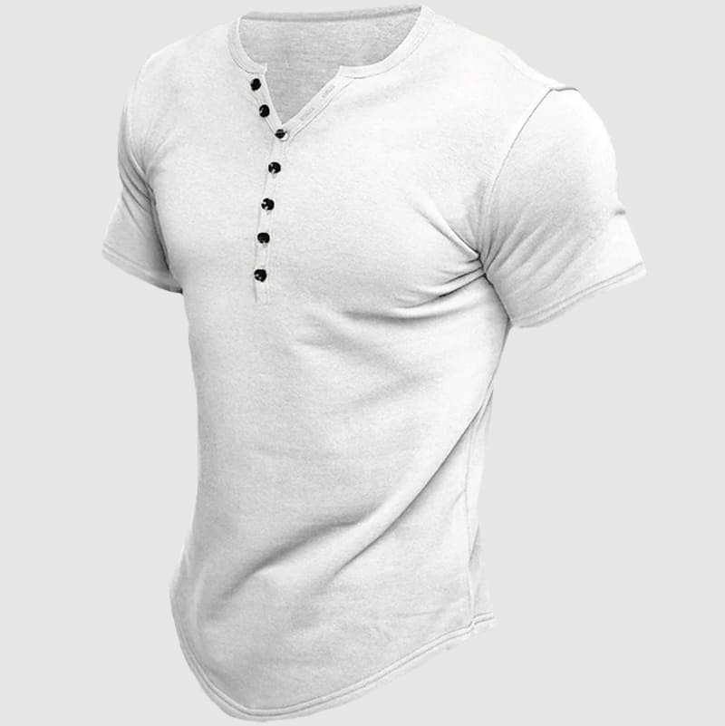 Men's Short Sleeve Henley Shirt