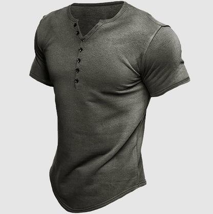 Men's Short Sleeve Henley Shirt