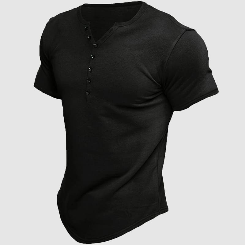 Men's Short Sleeve Henley Shirt