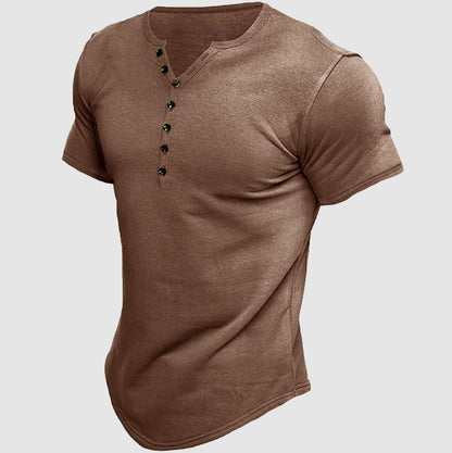 Men's Short Sleeve Henley Shirt