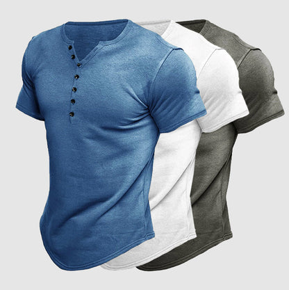 Men's Short Sleeve Henley Shirt