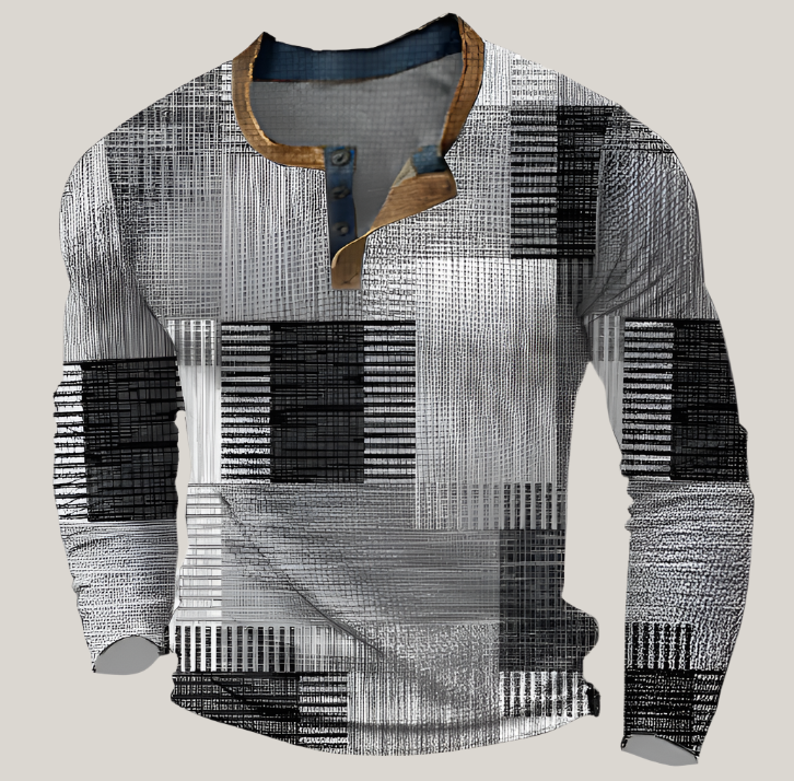 Colourful Patchwork Crew Neck Summer Sweater for Men