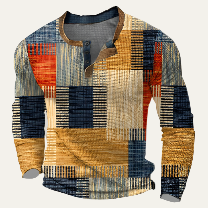 Trendy Graphic Long Sleeve Men's Shirt - OutfitLondon