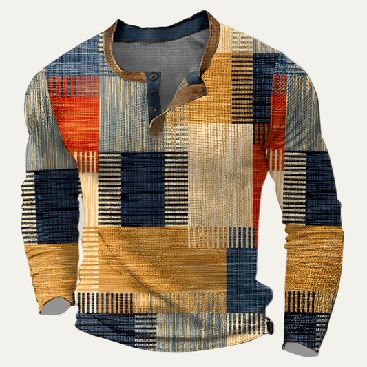 Trendy Graphic Long Sleeve Men's Shirt - OutfitLondon