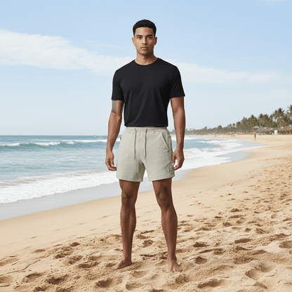 Athletic Drawstring Running Shorts with Pocket