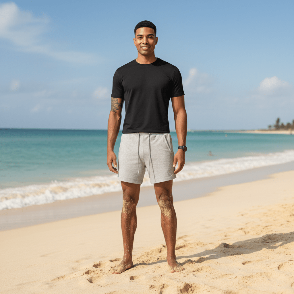Athletic Drawstring Running Shorts with Pocket
