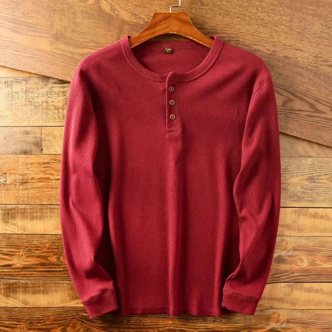 Men's Soft Cotton Henley Shirt
