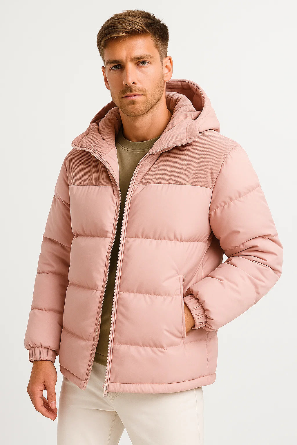 Warm Insulated Men's Puffer Parka Jacket
