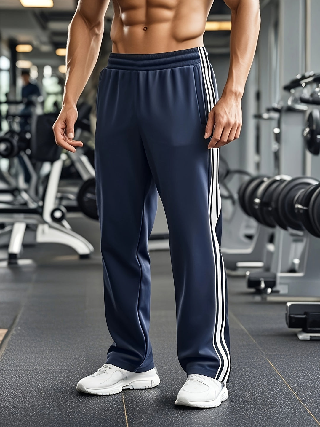 Men's Athletic Fitness Jogger Pants with Elastic Waist - OutfitLondon