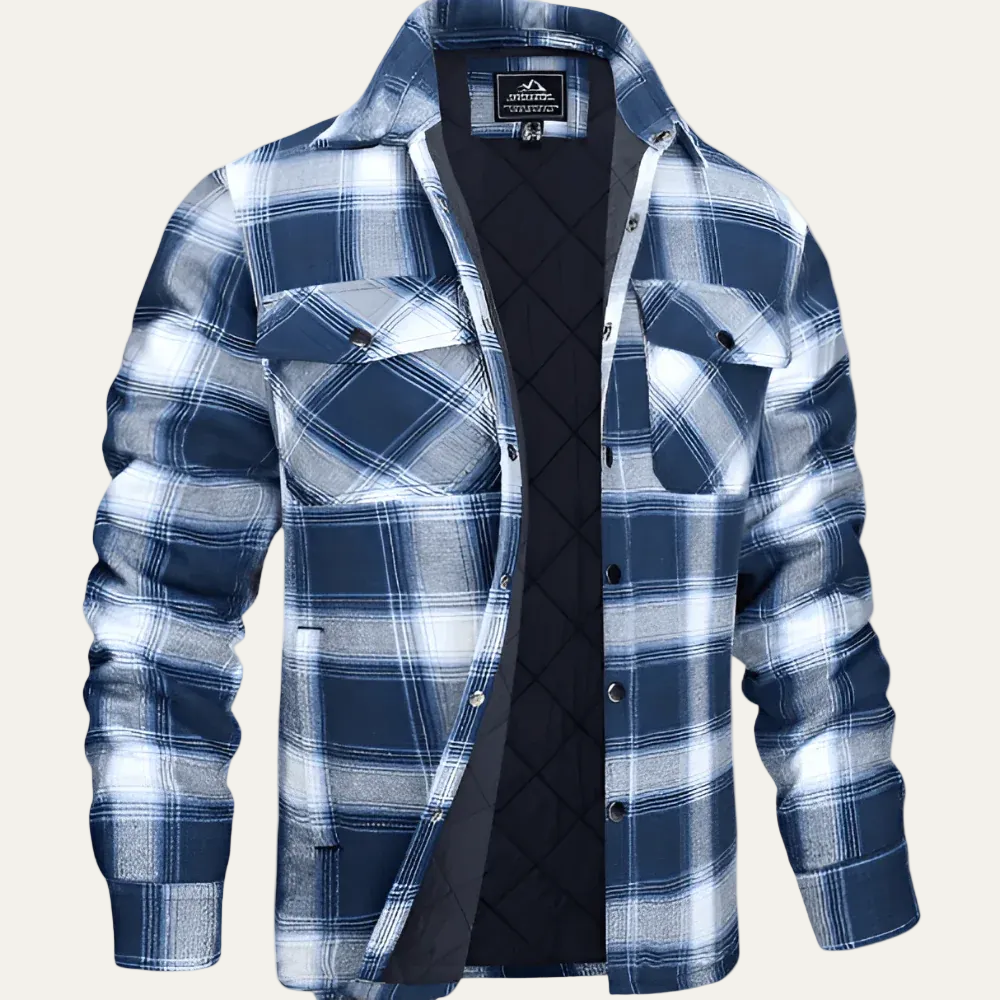 Rugged Plaid Flannel Jacket for Men