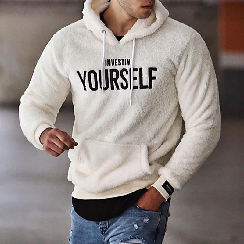 Warm Knit Hooded Sweater for Men