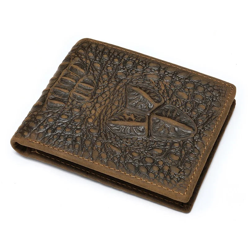 Slim Faux Leather Folding Wallet