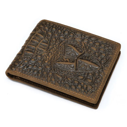 Slim Faux Leather Folding Wallet