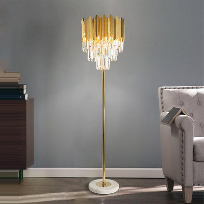 Stylish Glass Table and Floor Lamp