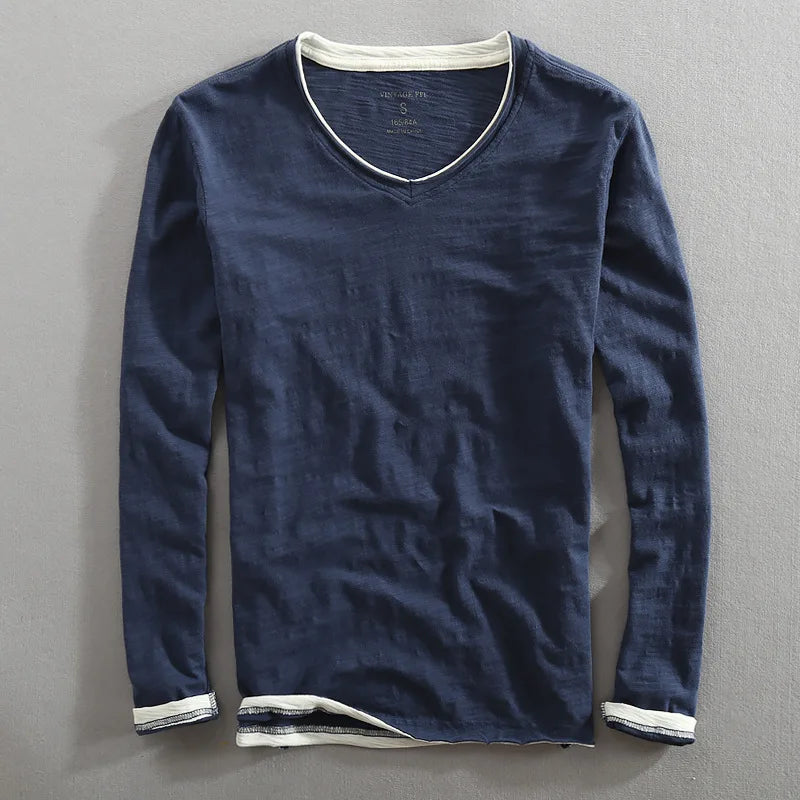 Soft Mens Classic Cotton Pullover Sweater - OutfitLondon