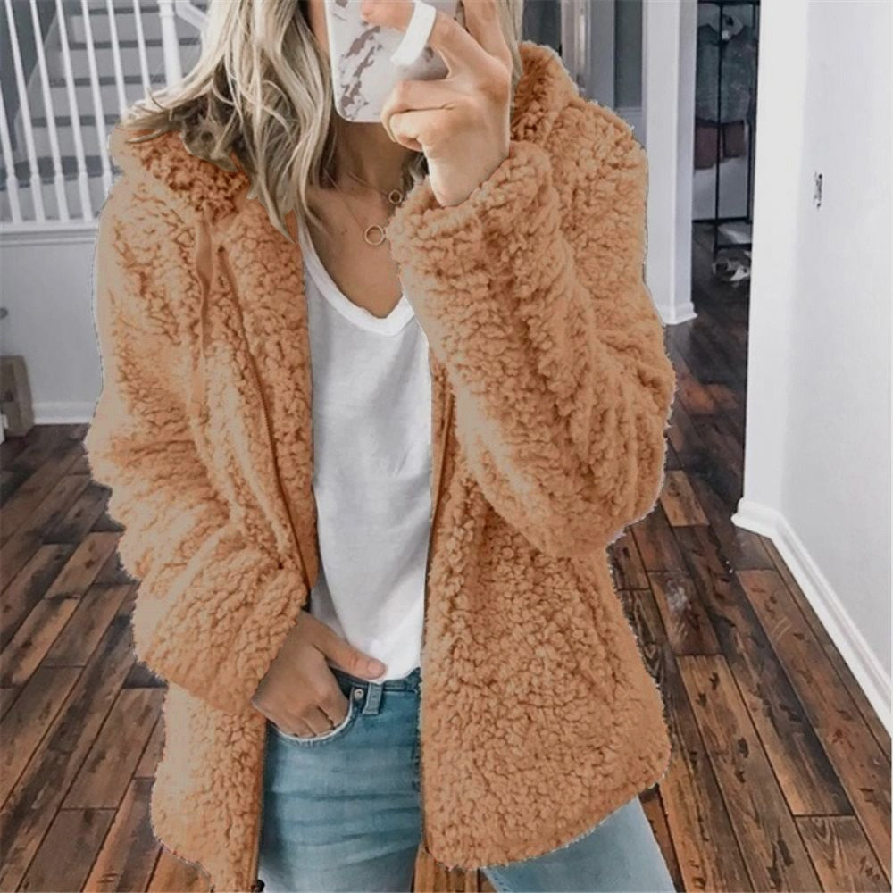 Cozy Fleece Hooded Jacket for Women
