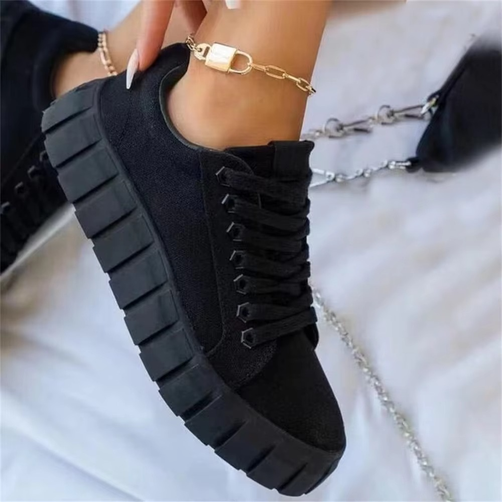 Trendy Tie High Top Athletic Shoes - OutfitLondon