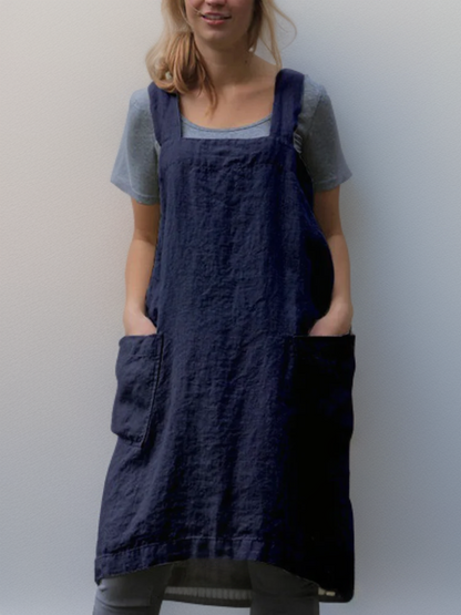 Women's Cotton Cross Back Utility Apron