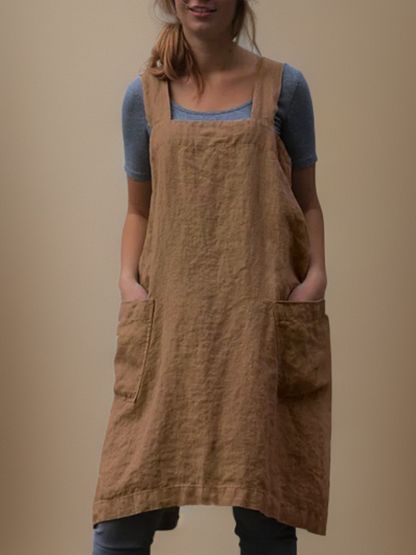 Women's Cotton Cross Back Utility Apron