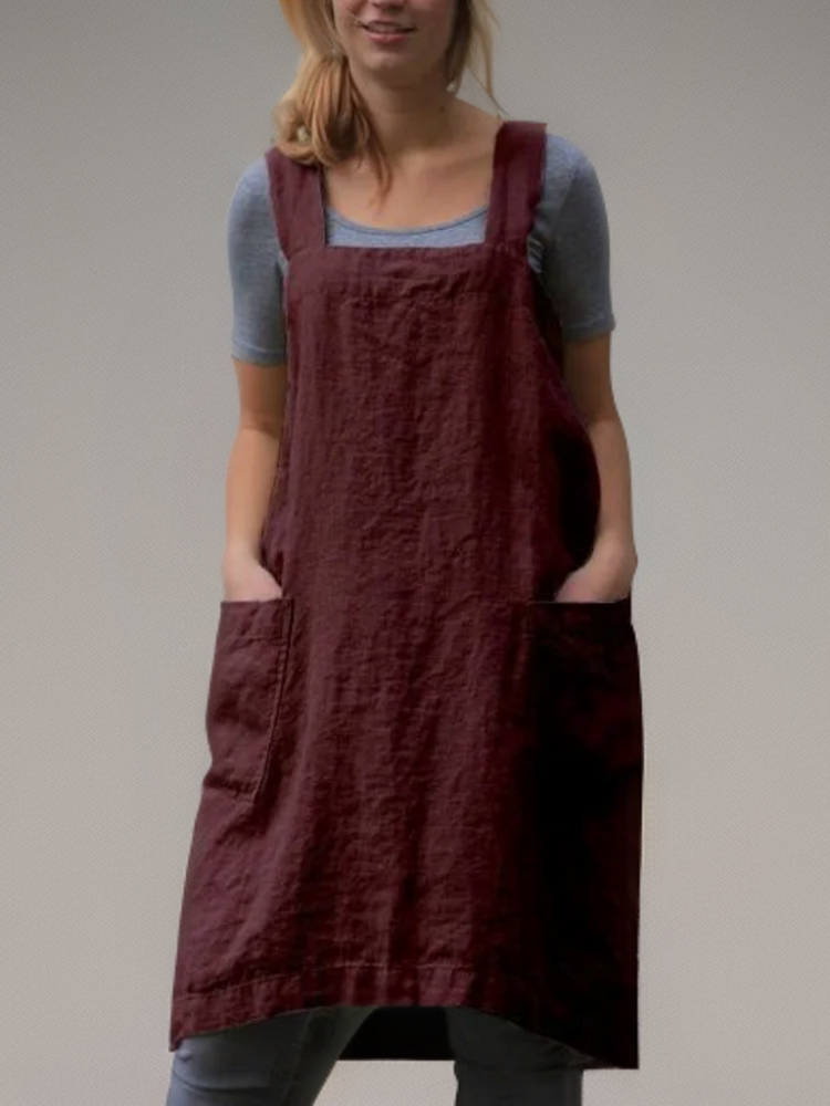 Women's Cotton Cross Back Utility Apron