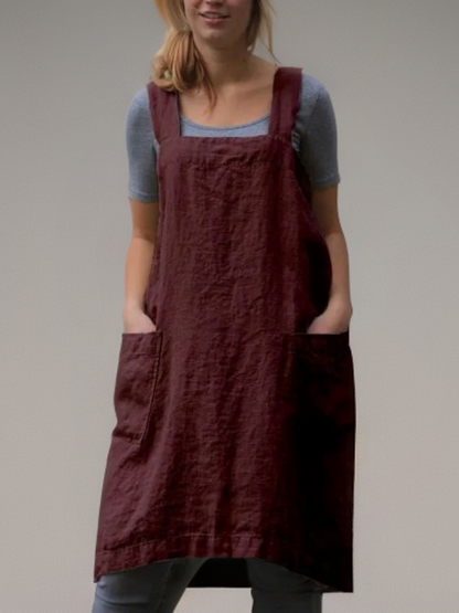 Women's Cotton Cross Back Utility Apron