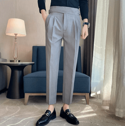 Classic Fit Formal Mens Pleated Dress Trousers