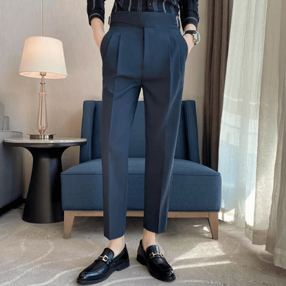 Classic Fit Formal Mens Pleated Dress Trousers