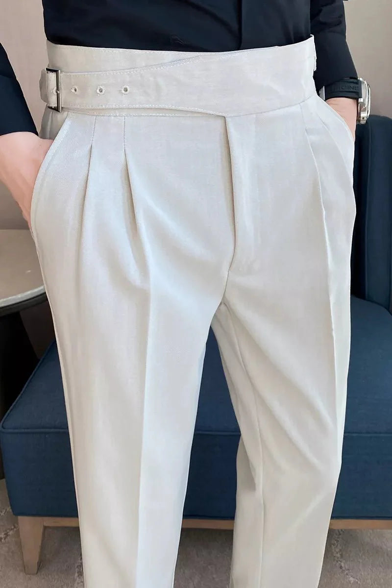 Slim Fit Cropped Mens Dress Pants