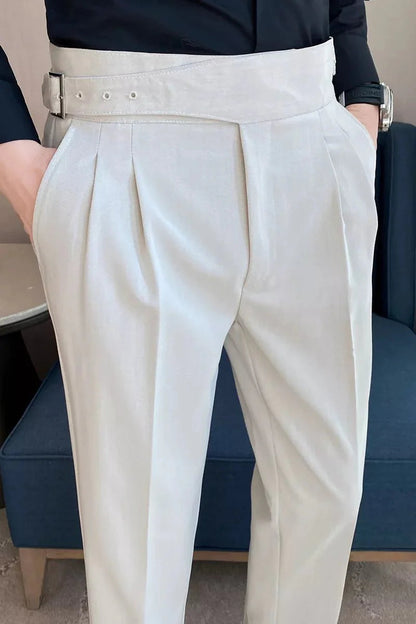 Slim Fit Cropped Mens Dress Pants