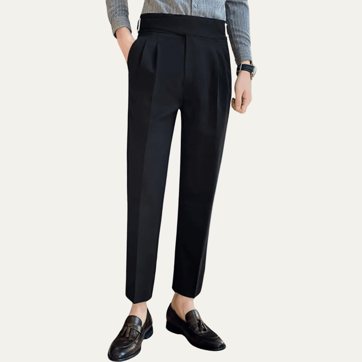Slim Fit Cropped Mens Dress Pants