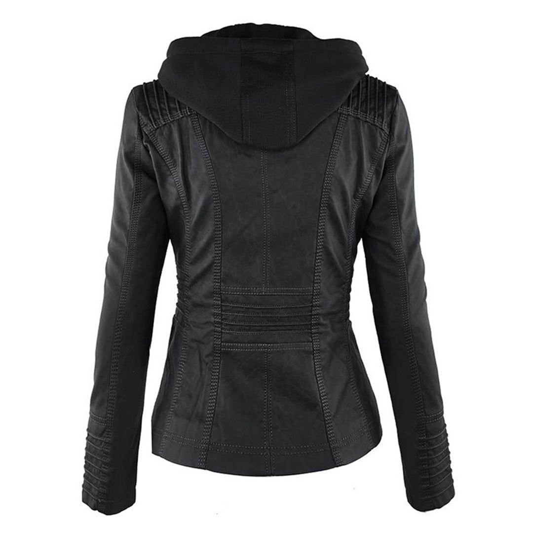 Ladies Faux Leather Biker Jacket