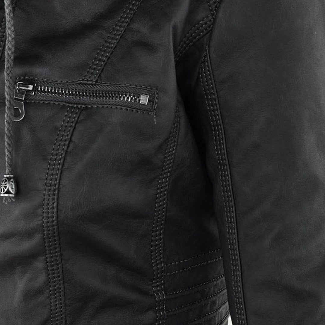 Ladies Faux Leather Biker Jacket
