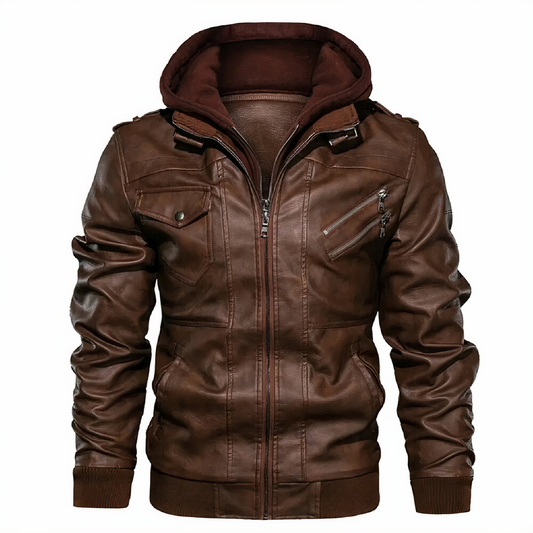 Premium Mens Leather Coat - OutfitLondon