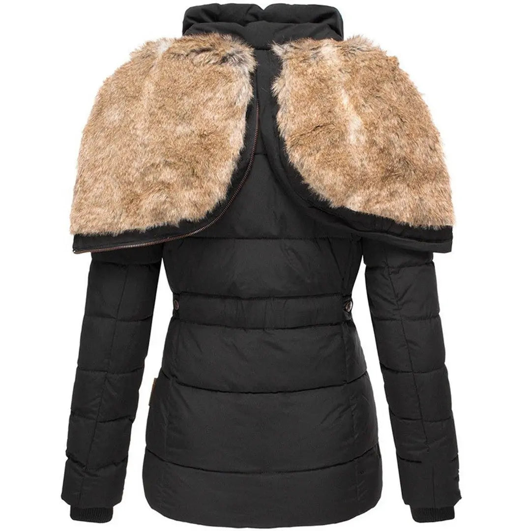 Warm Fitted Puffer Coat for Ladies