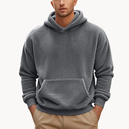 Cozy Fleece Hooded Sweatshirt With Pockets