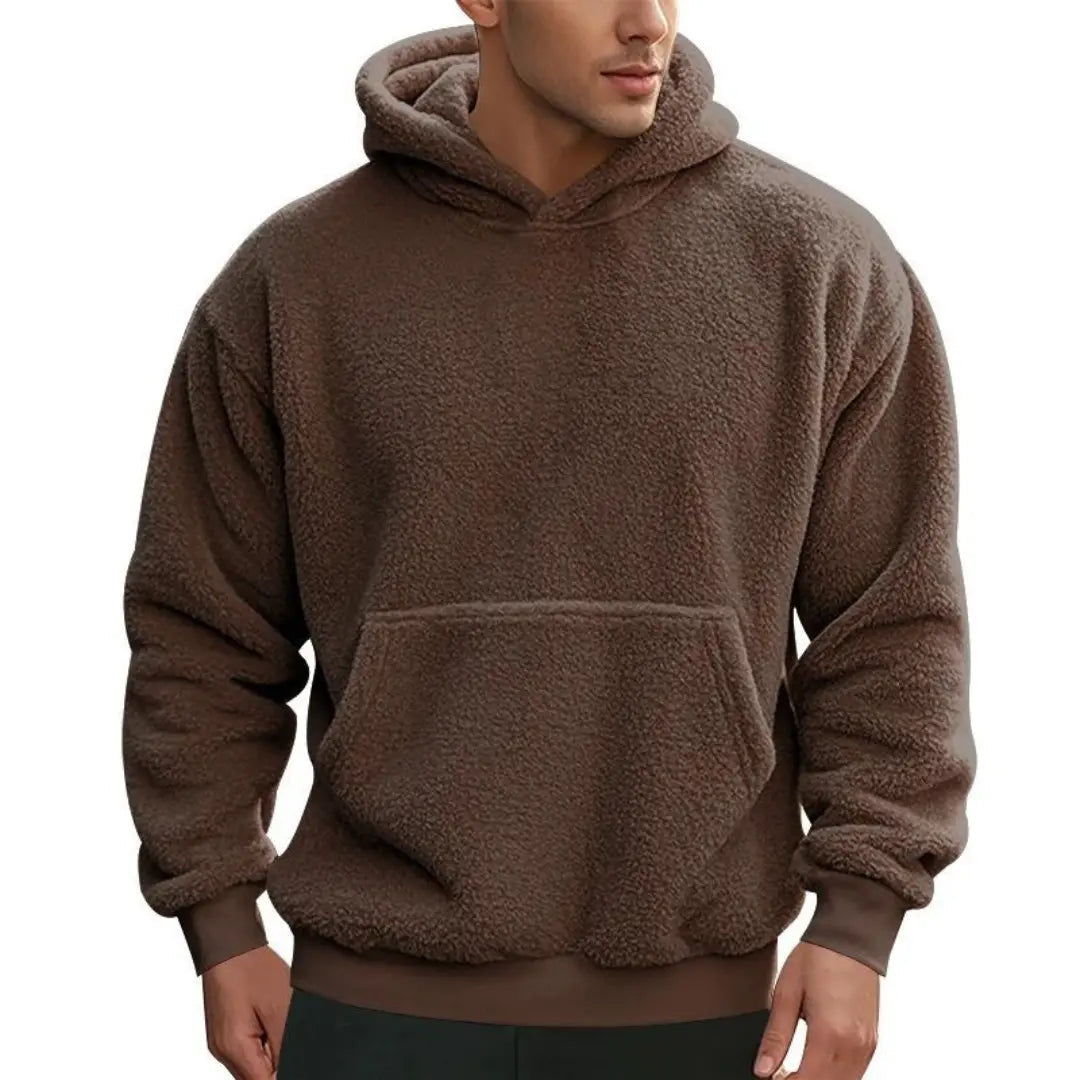Cozy Fleece Hooded Sweatshirt With Pockets