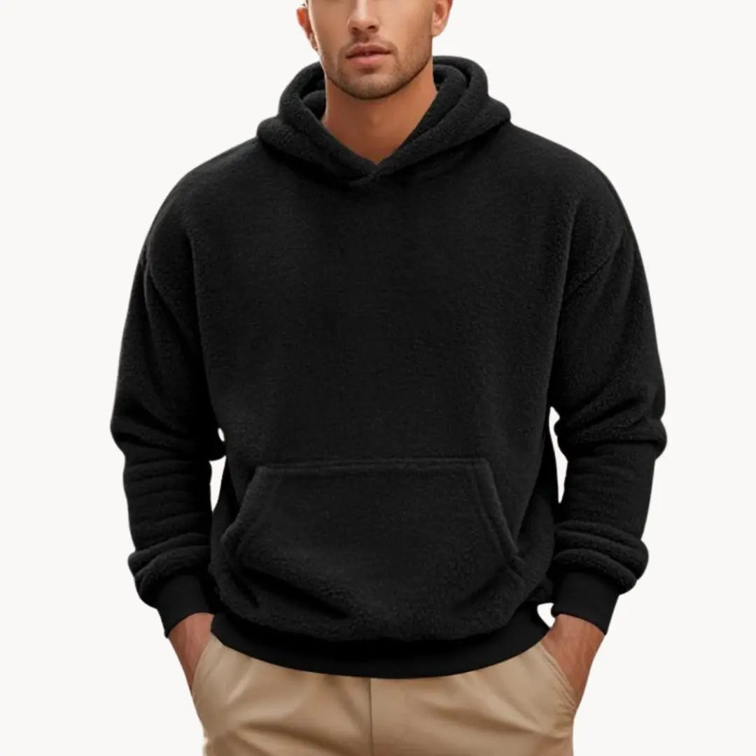 Cozy Fleece Hooded Sweatshirt With Pockets