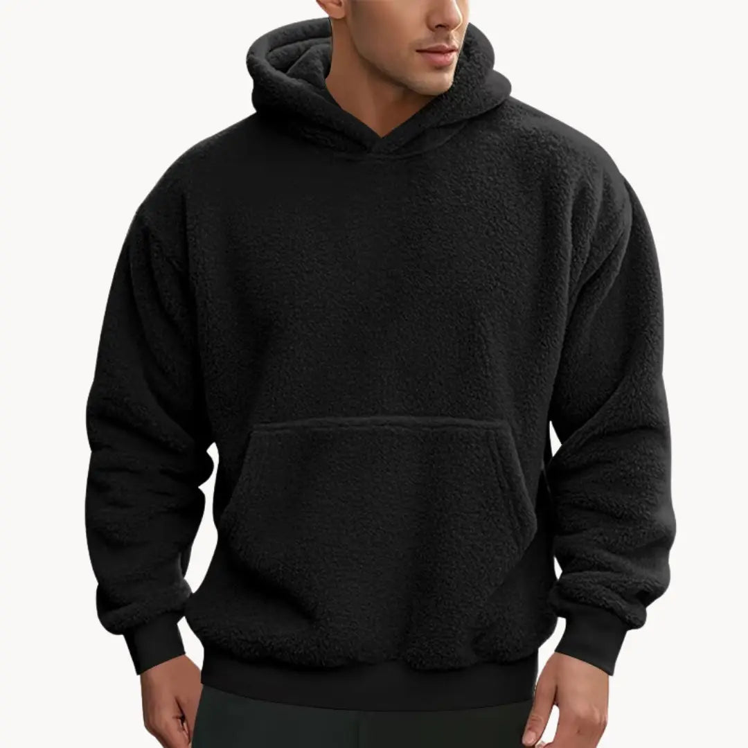 Cozy Fleece Hooded Sweatshirt With Pockets
