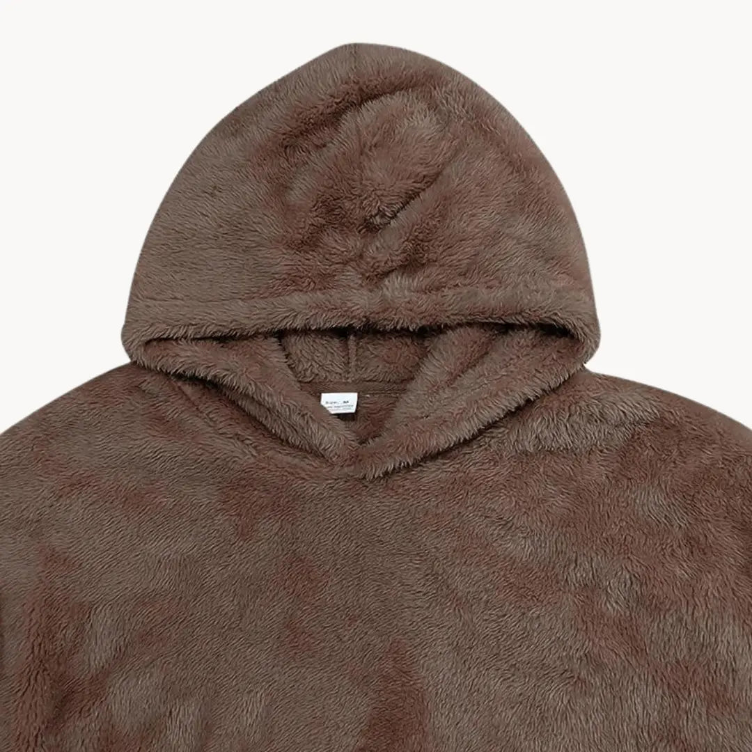 Cozy Fleece Hooded Sweatshirt With Pockets